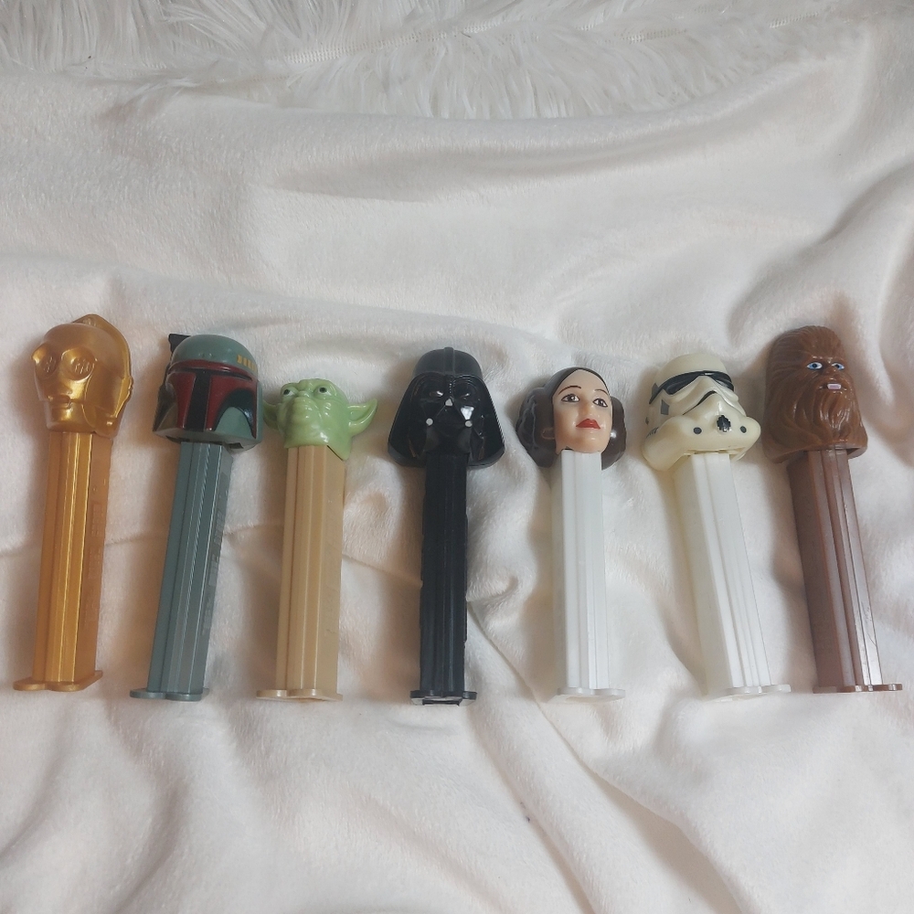 VINTAGE Pez Dispensers Star Wars Lot of 7